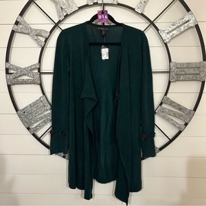 016 Forest Green Cardigan Dress Barn